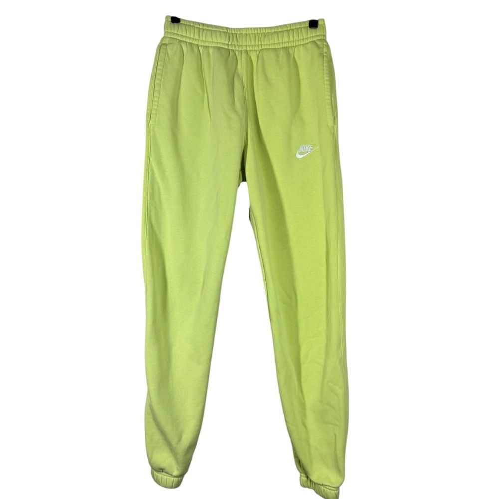 Nike Men’s Club Fleece Jogger Pants Sweatpants Neon Yellow Green Size XS BV2737